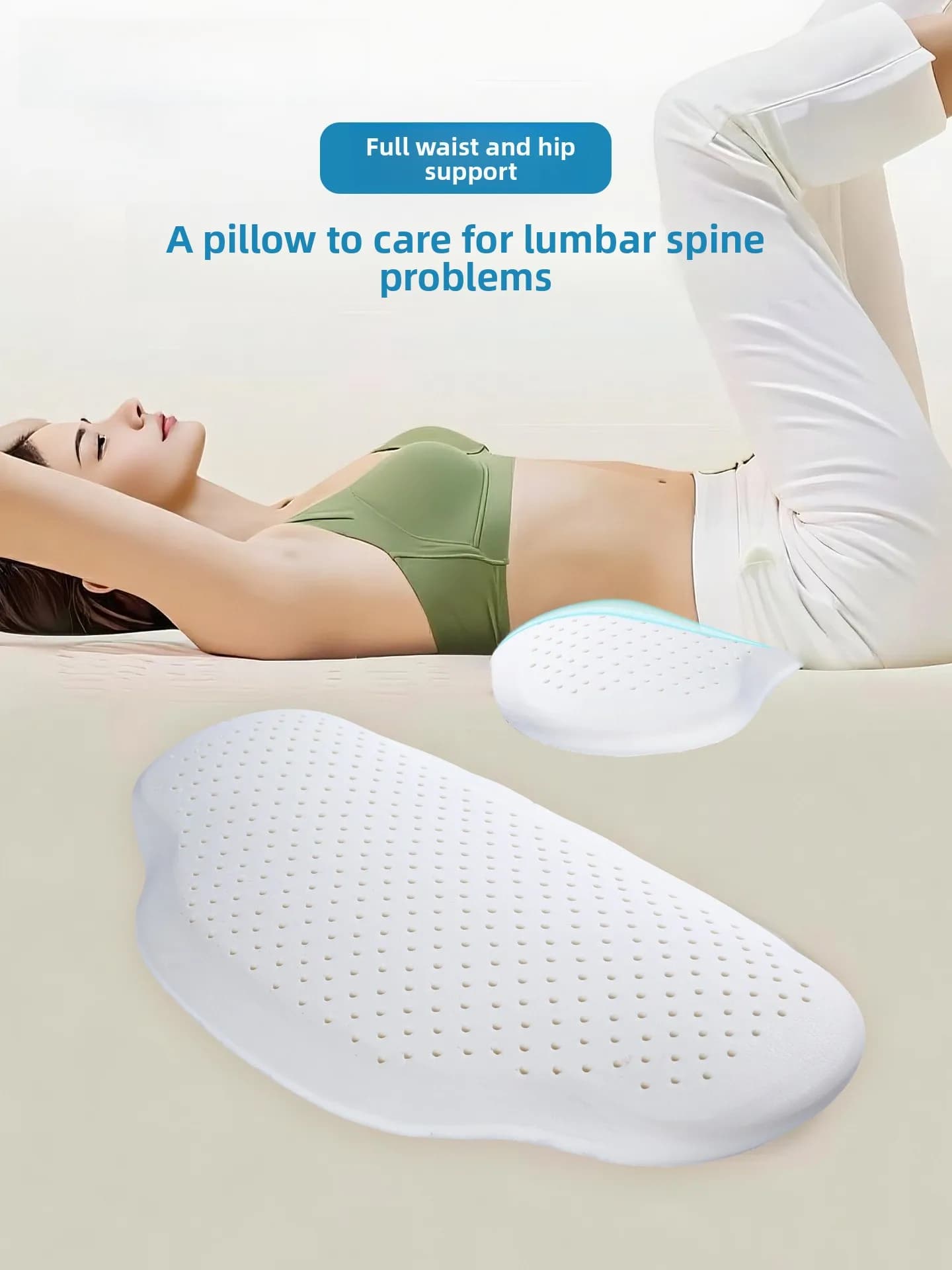 Cuscino Lombare in Lattice per la Cura della Colonna Vertebrale, Sollievo da Lesioni Muscolari e del Disco, Design Moderno e Semplice, Traspirante