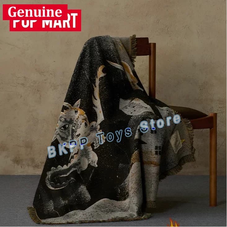 Genuine POP MART Jacquard Throw Blanket Hirono The Mist Series Soft Warm Fringed Home Sofa Bed Decor Travel Ideal Gift For Adult