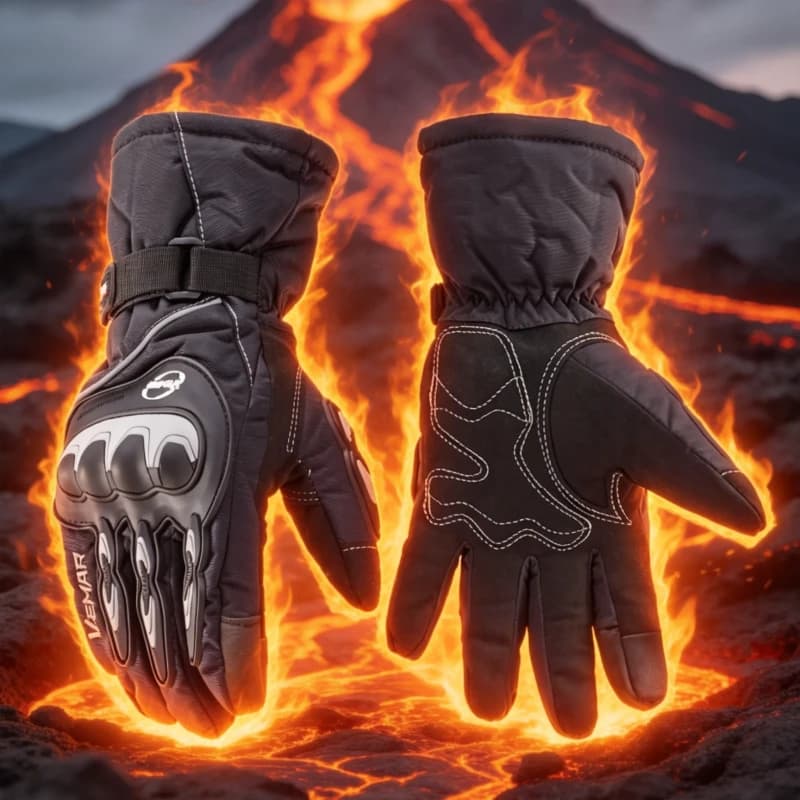 VEMAR Winter Motorcycle Gloves 100% Waterproof Thermal Insulated Windproof Thick Warm Touchscreen Anti-Slip Riding Gear Gloves