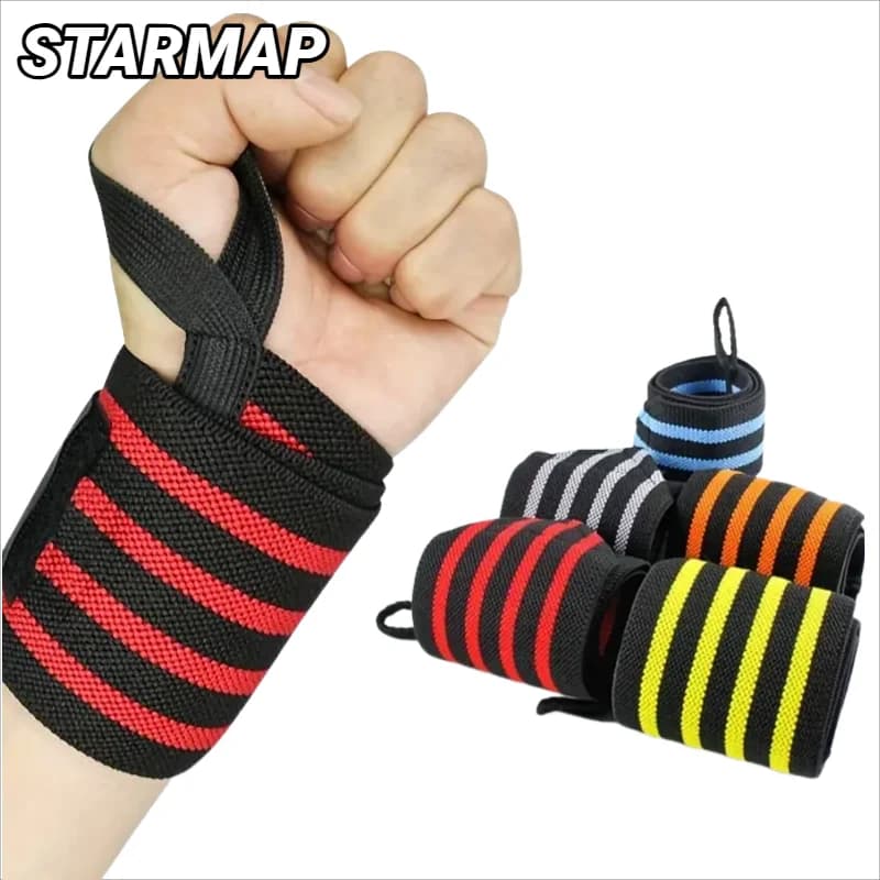 Adjustable Wristband Wrist Support Sports Brace Straps Extra Strength Weight Lifting Wraps Bandage Fitness Gym Training