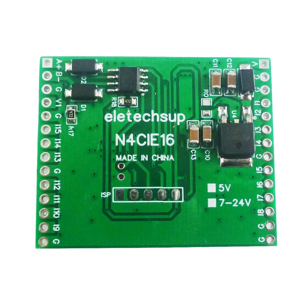 16-channel analog RS485 collector for Arduino and Raspberry Pi, ideal for inverter projects and converters