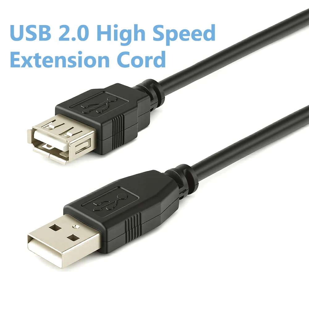 Cavo di prolunga USB 2.0 corto, da USB A maschio a femmina, per trasferimento dati e alimentazione, per PC, laptop, tastiera, telefono.