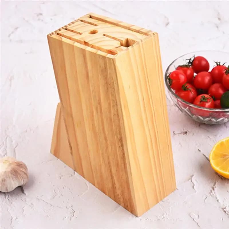Multi-lace knife holder for cutlery, wooden knife holder for domestic use