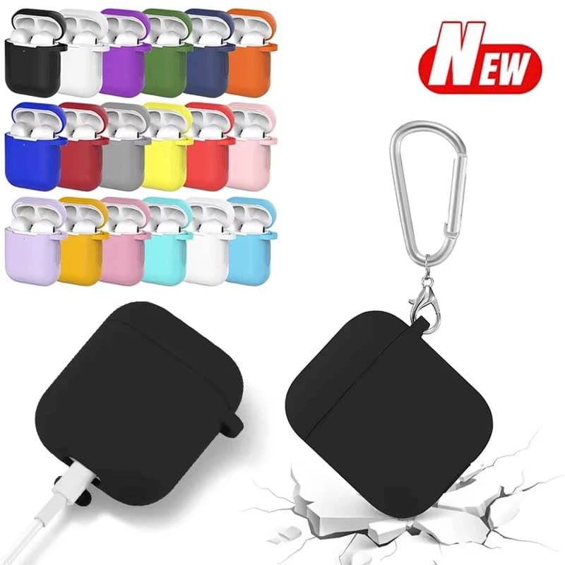 Custodia per Apple Airpods 2 Custodia protettiva in silicone per auricolare Bluetooth per Apple AirPods 1a 2a generazione Custodia antiurto