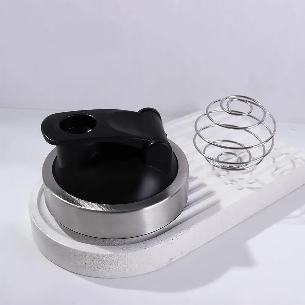304 Stainless Steel Whey Shakes Cup with Scale Leak Proof Fitness Protein Powder Cup Temperature High Resistant 500ml/750ml