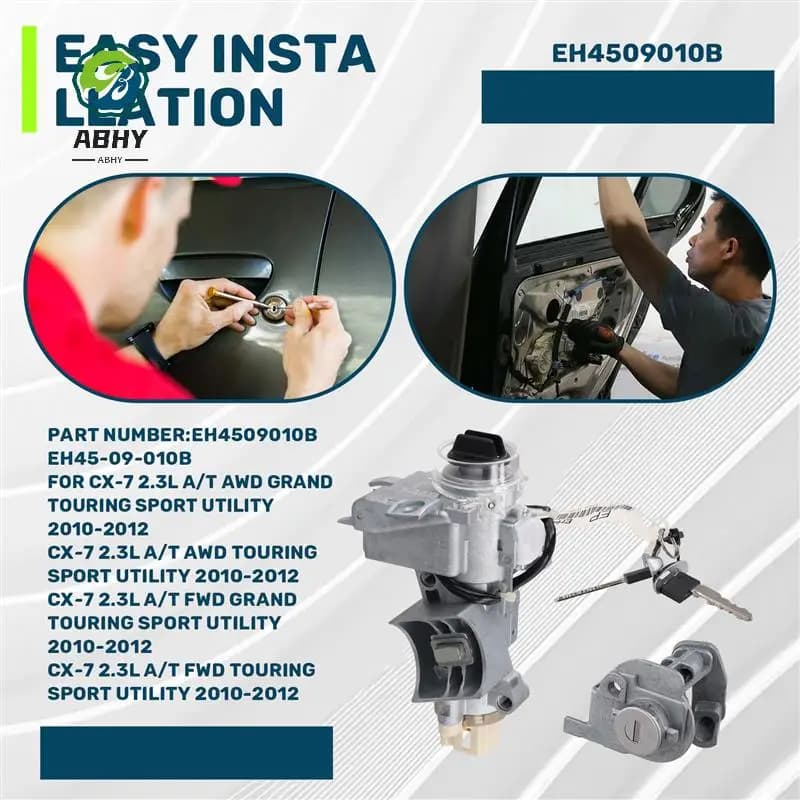 ABHY-EH45-09-010B Set serratura accensione auto Smart Keyless per Mazda CX-7 ER 2010-2012 EH4509010B