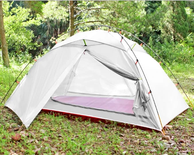 Tenda da campeggio ultraleggera per 2 persone di vendita calda, tenda zaino leggera CZX-431, tenda da trekking per 4 stagioni facile da impostare