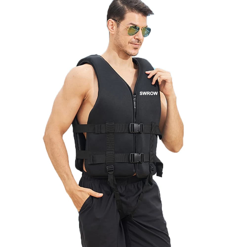 Neoprene Life Jacket for Adult Children New Water Sport Buoyancy Jacket Life Vest Swimming Boating Skiing Driving Vest Drifting