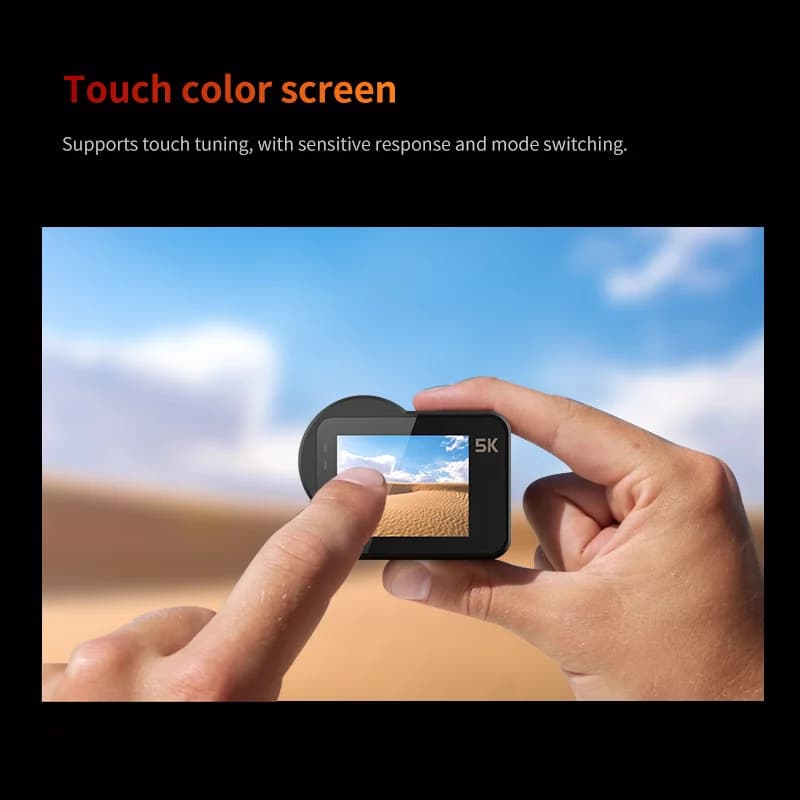 V10 5K Action Camera Electronic Image Stabilization 2" Touch LCD 4K Waterproof Action Camera Dashcam Motion Detection