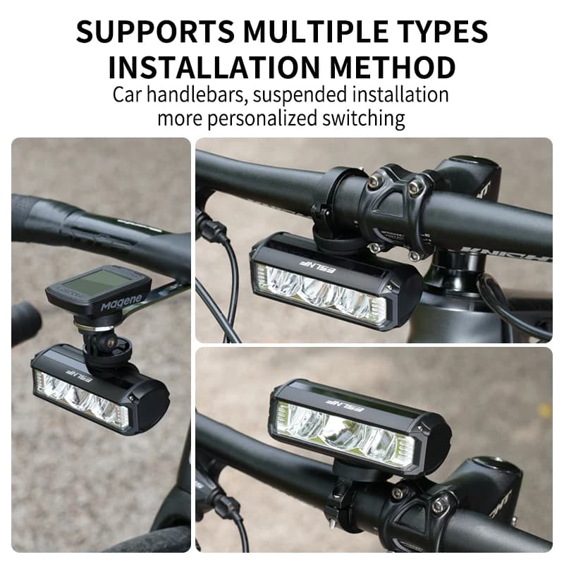 ESLNF luce per bicicletta in lega di alluminio impermeabile ampio proiettore tipo-C ricarica MTB bici da strada luce anteriore lampada da ciclismo