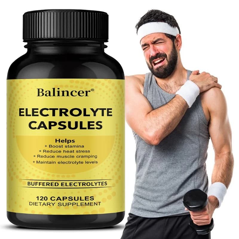 Capsule di Elettroliti, Integratore Minerale, Supporta l'Equilibrio Elettrolitico, Recupero Muscolare, Energia, Resistenza e Idratazione Rapida