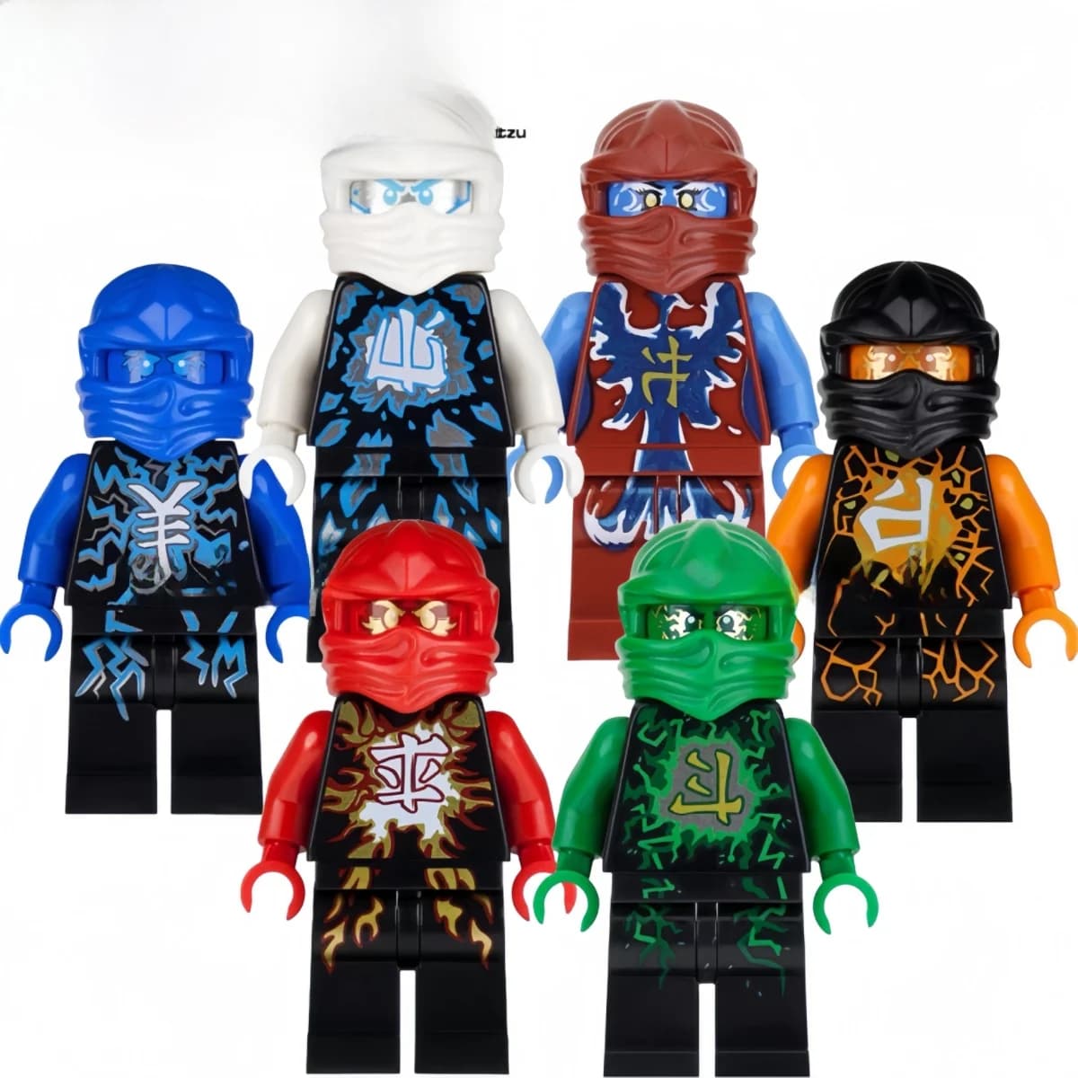 Blocchi di Costruzione Ninja con Tecnica Segreta Rossa, Set di Giocattoli per Bambini con Sei Stili, Mattoncini Magnetici per Ragazzi