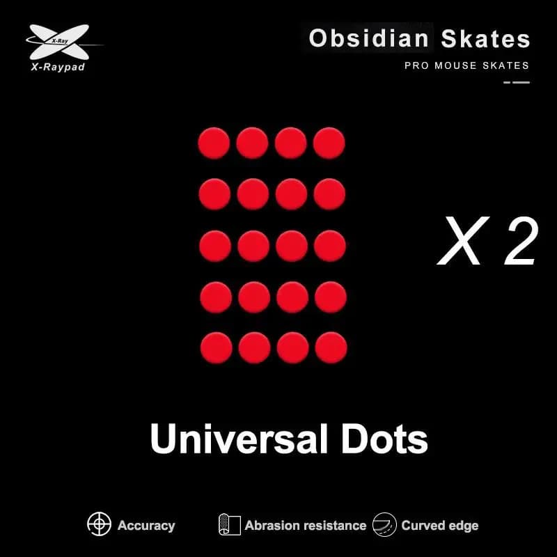 X-raypad Obsidian Control Fai da te Punti universali Mouse Pattini Punti PTFE universali da 0,8 mm per tappetino per mouse in tessuto e vetro