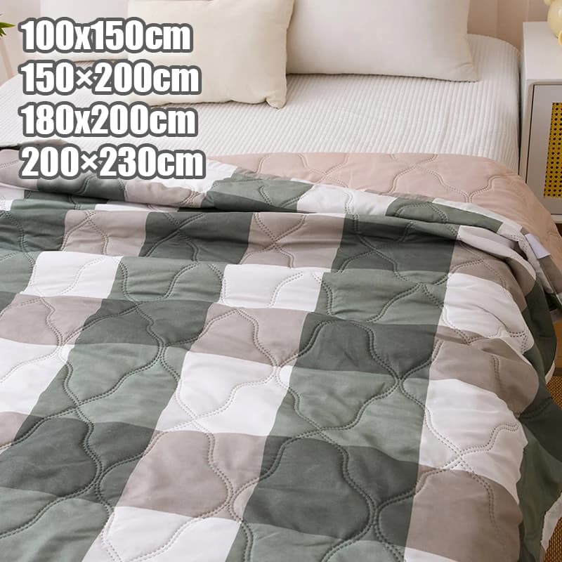 Lightweight Cooling Comforter Whole Piece Filling Washed Cotton Breathable Moisture Wicking Quilt for Bedroom Office Sofa Car