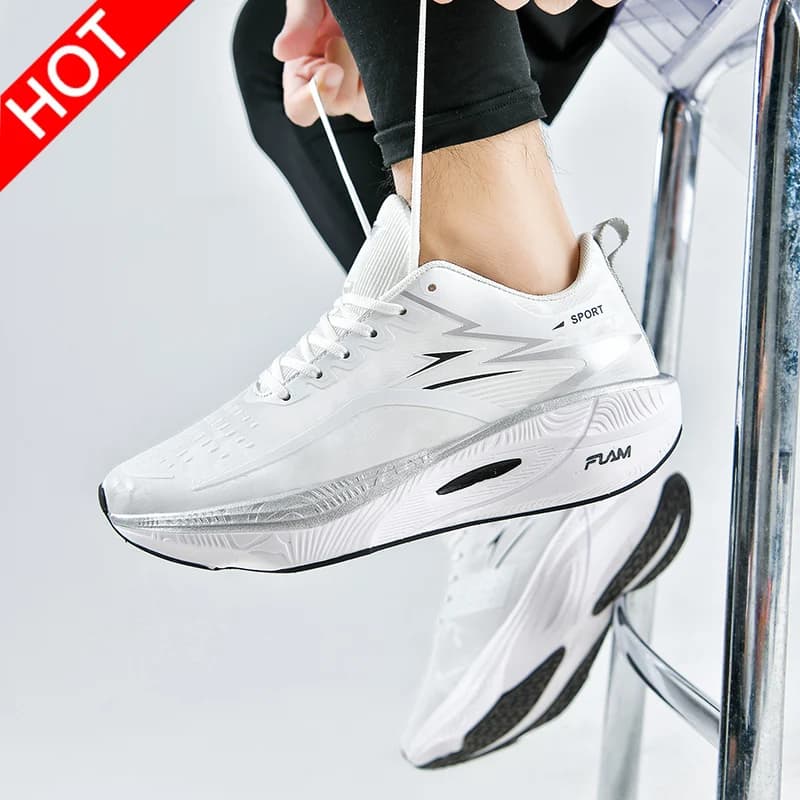 Unisex Sports Shoes with Carbon Plate, Shoe Shine for Walking, Running, Marathon, Athletics and Training for Men and Women