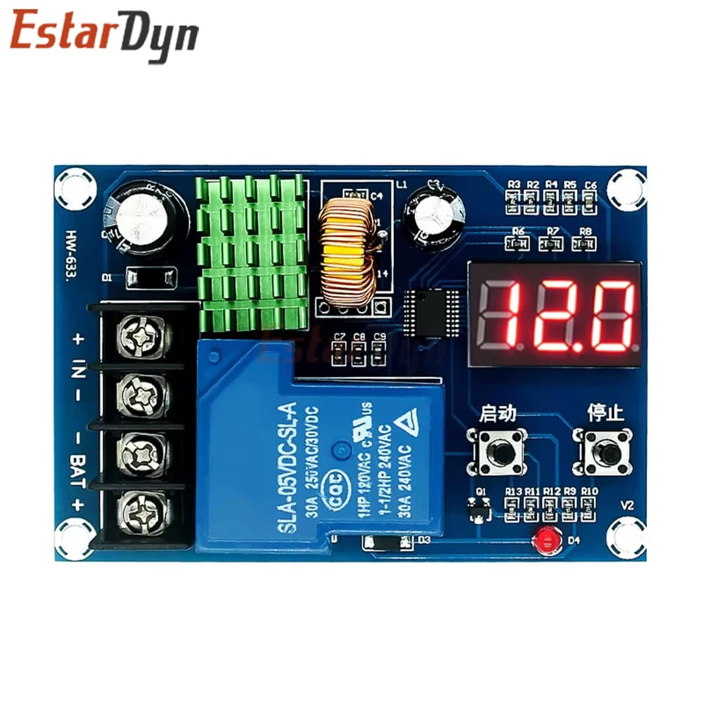 Modulo di Controllo Caricabatterie Estardyn XH-M604 DC 6-60V, Scheda di Protezione Digitale per Batterie al Litio e Piombo-Acido per Auto Fai-da-te