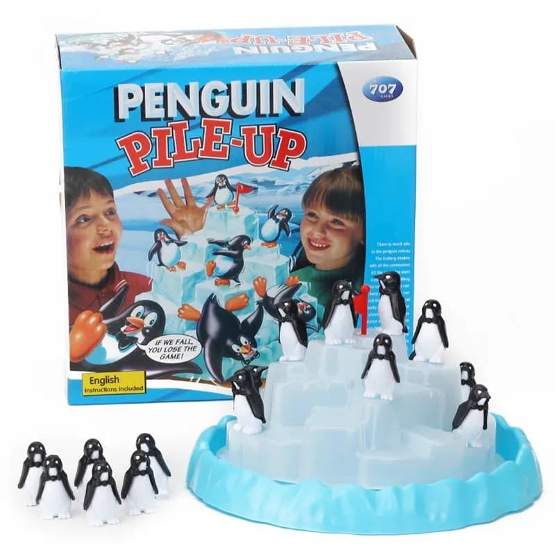 Iceberg Pinguino impilato Giocattoli bilanciati Gioco da tavolo Puzzle Giocattoli Prima educazione Raccolta oggetti di scena per giochi di società regalo di compleanno per bambini