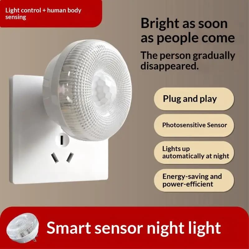 Motion Sensor Night Lights Warm White Cold White Adjustable Brightness Automatic On Off Bedside Stairs Home Lighting