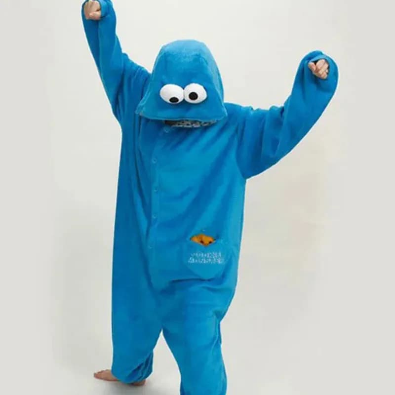 Pigiama adulto Cookie Monster pigiama tutina unisex