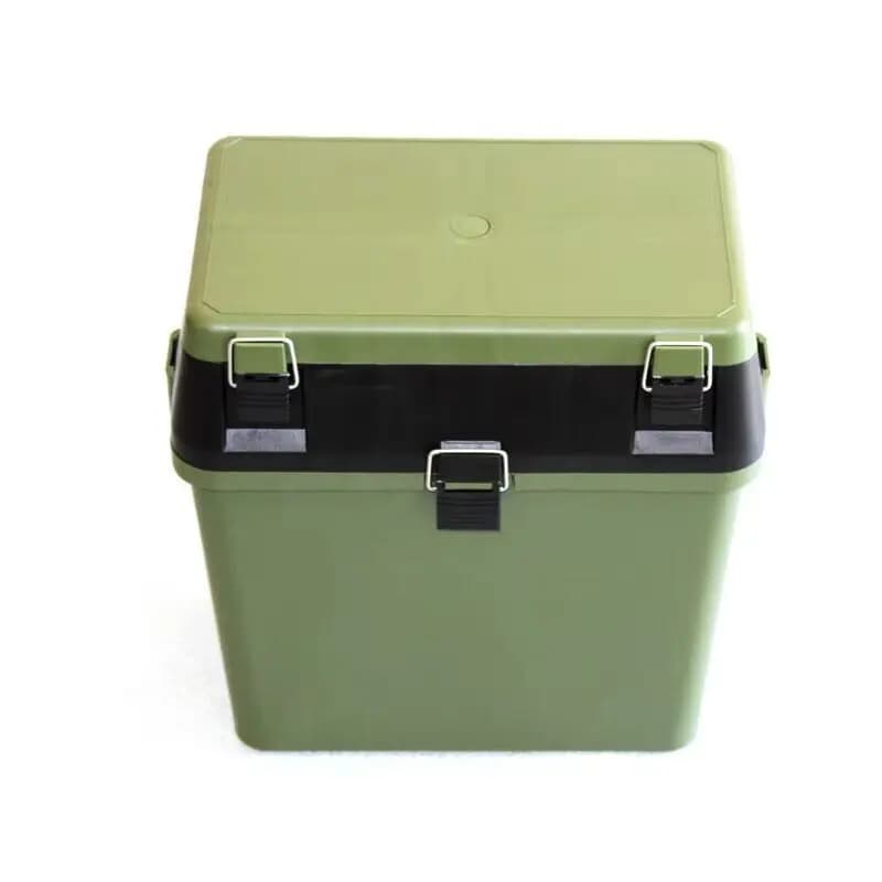 23.5*21*37.5cm 2.1kg Fishing Tackle Box Green ABS Plastic Fishing Tackle Seat Box Fishing Equipment Box