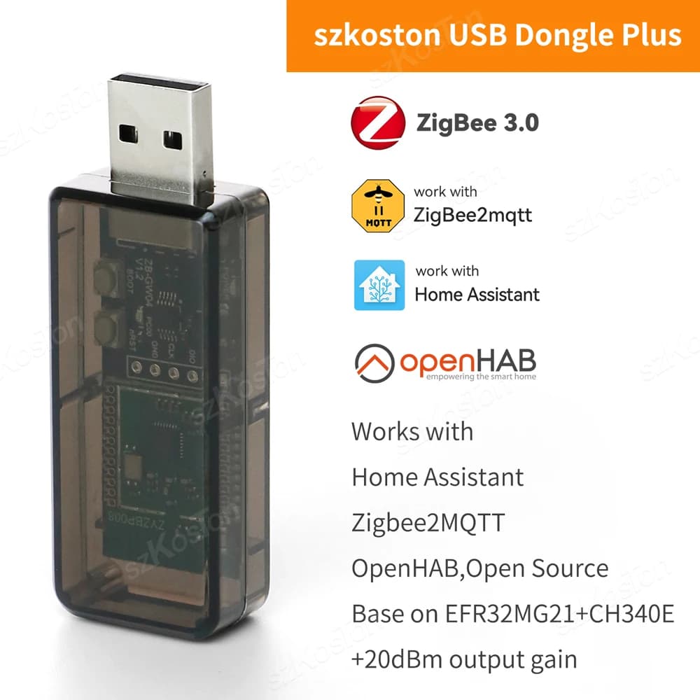 Zigbee USB Dongle Plus-E Gateway Universal Zigbee USB Hub for Home Assistant OpenHAB zibee2mqtt Wireless Zigbee 3.0 USB