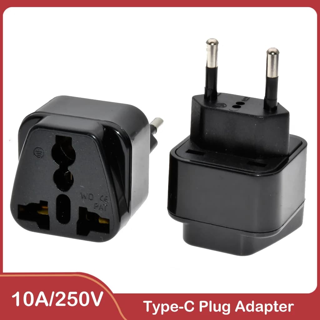 Adattatore universale per spina a 2 pin rotondi Converti UE/AU/USA/Regno Unito in Brasile Svizzera Italia Martinetti Presa di corrente elettrica Carica da parete da viaggio