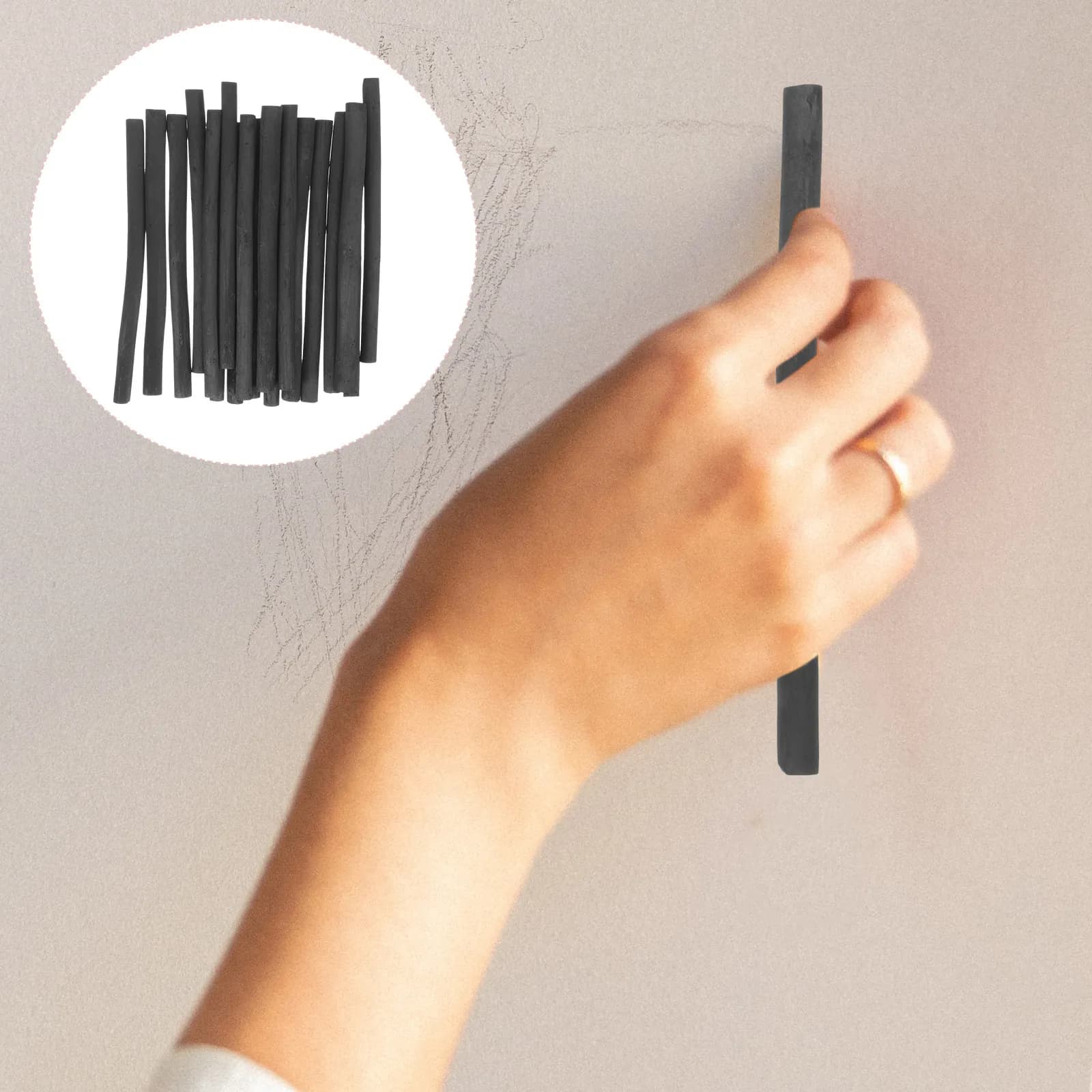 20Pcs Students Compressed Charcoal Sticks Premium Quality Safe Crafted for Teens Adults Drawing Shading Sketching Art Class