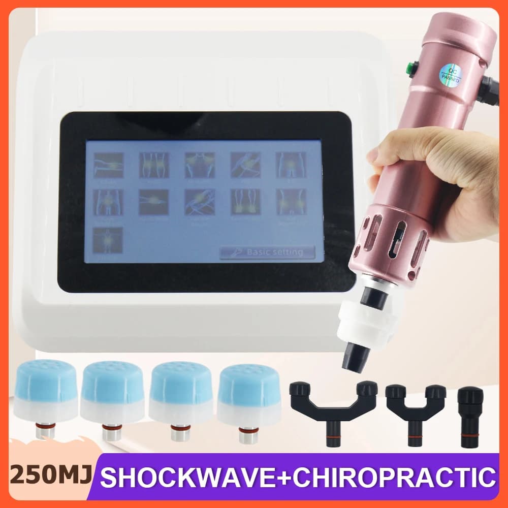 250MJ Wave Therapy Machine, Massage Pistol for ED Treatment and Lifting from Pain, Professional Muscular Massage Lumbar Waves