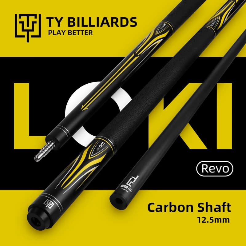 TY Biliardo Loki Revo Serie 2a generazione Stecca da biliardo Fibra di carbonio Tech Shaft Stecca da biliardo Bastone da 12,5 mm Avvolgimento in pelleTaco De Billar 2025