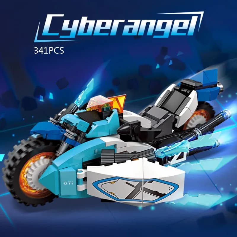 Speed Honkais Cyber Angel Game Super Motorcycle Building Block Motor Vehicel Brick Model Construction Toy Collection For Gift