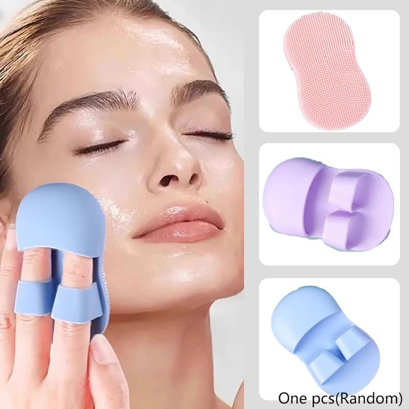1Pc Mini Finger Face Washing Brush Slipper Shape Soft Silicone Deep Cleansing Pore Remove Dead Skin Cell Massage Cleansing Brush