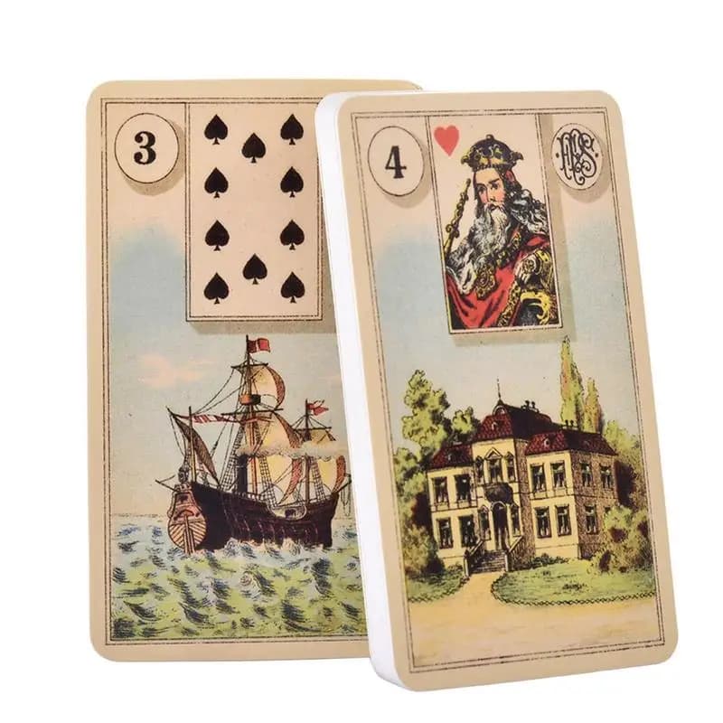 Grand Tableau Lenormand Tarocchi Strumenti di Divinazione Carta Oracle 36 pezzi Carte Tarocchi per feste Gioco da tavolo Tarocchi Carte per predizione di fortuna
