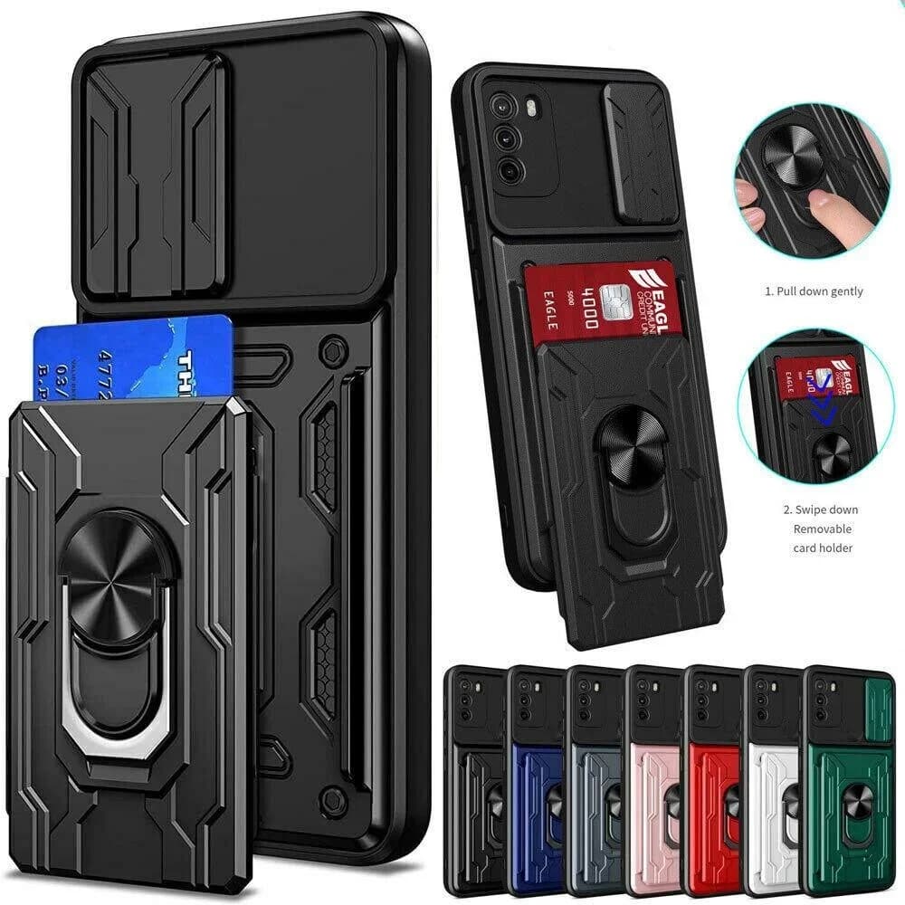 Custodia per Xiaomi Poco X6 X5 Pro 5G F3 F4 GT F5 5G M4 M5 M6 Pro X3 NFC X4 GT Grade Slot per schede Cover Poco C40 Cover con anello
