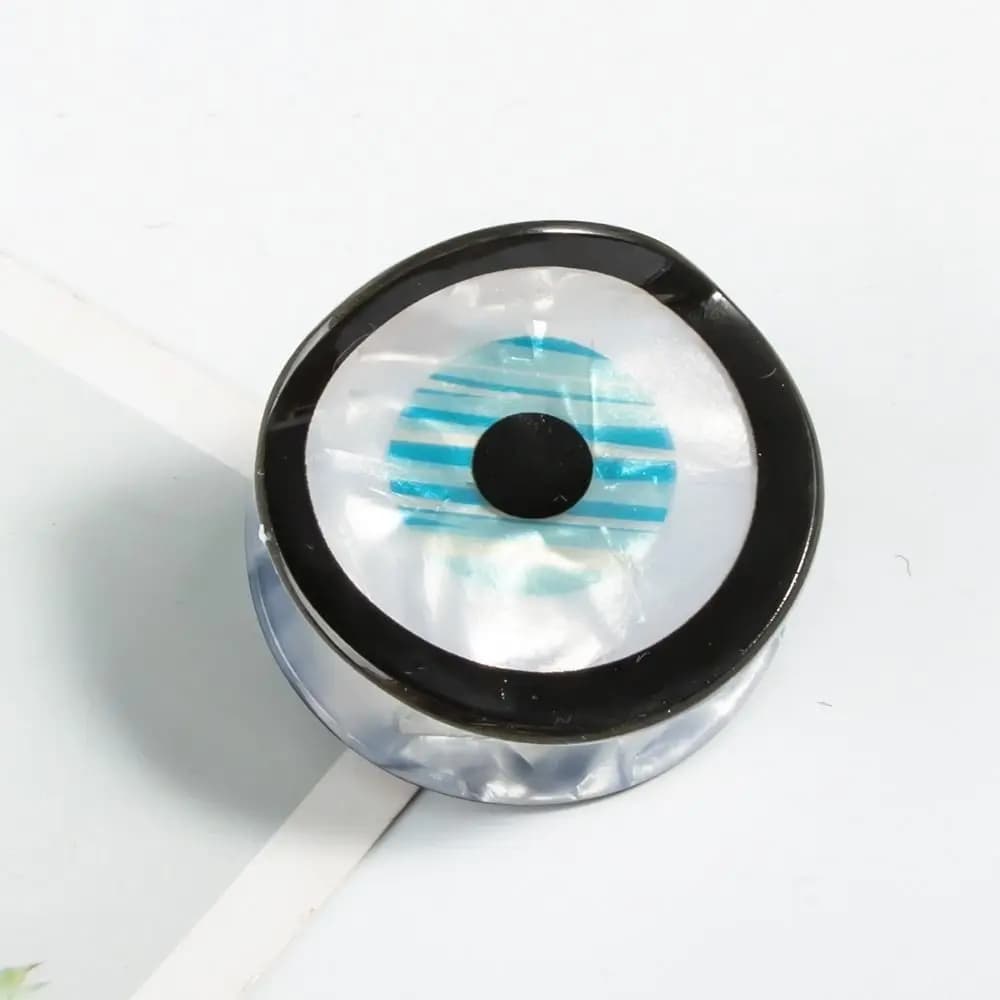 Fermacapelli a clip in PVC blu con occhio di demone, stile coreano, fermaglio a squalo con occhio del diavolo, accessori per capelli, fermacapelli per ragazze