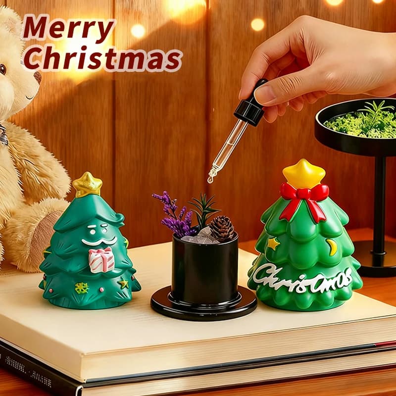 Barattolo di stoccaggio in pietra profumata per albero di Natale, olio essenziale per aromaterapia per interni domestici, atmosfera creativa, decorazione per il desktop