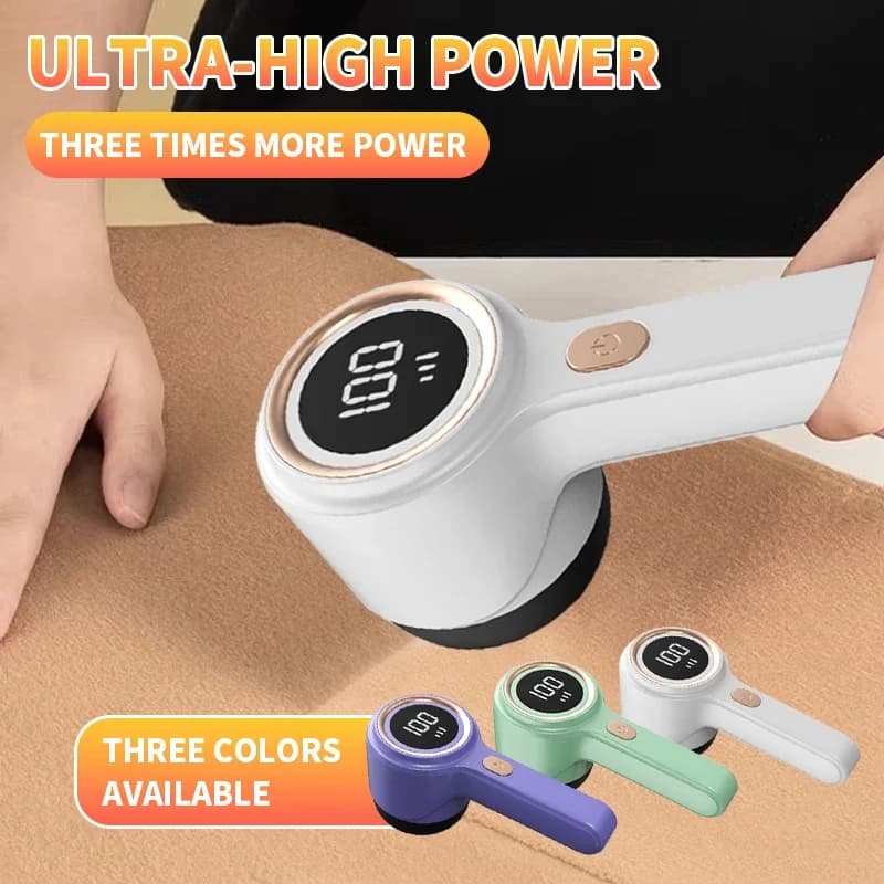 Rasoio per tessuti, levapelucchi ricaricabile, defuzzer elettrico portatile per maglioni con 3 velocità, 6 lame, maglione, divano, coperta