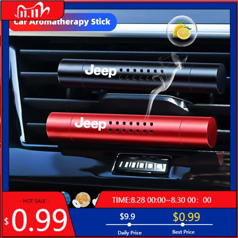 Hairdresser Deodorant for Car Diffuser Aromatherapy Stick Perfume Clip for Jeep Grand Cherokee Wrangler JK Gladiator Compass Ren