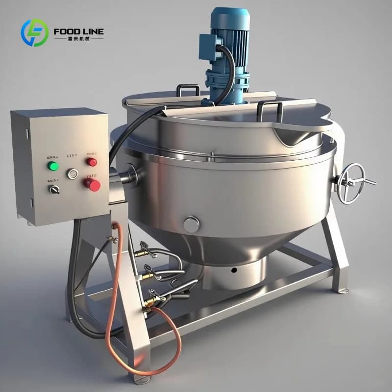 Automatic Stirring Electric Tilting Jacketed Kettle for Professional Jam Making Commercial Custom