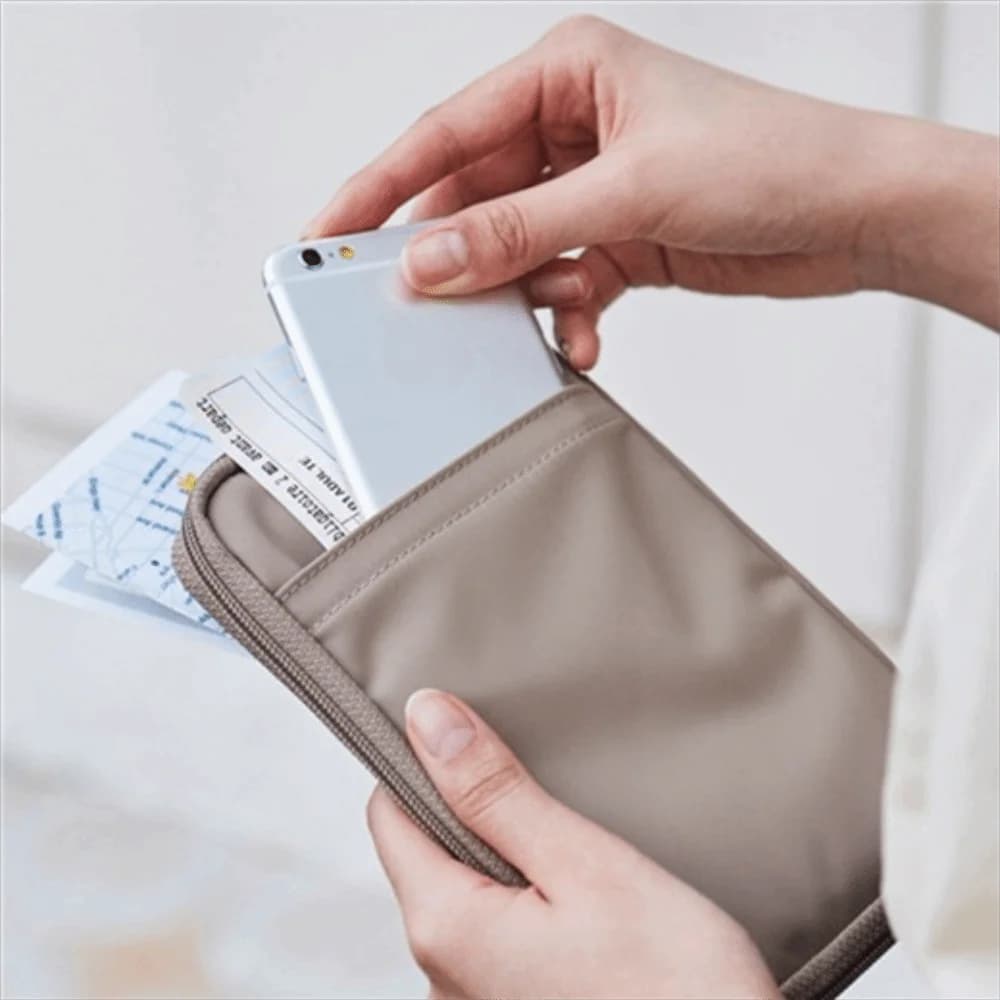 Solid Color Travel Wallet Korean Nylon Ticket Storage Passport Holder Water Resistant Multifunction Credit Card Holder Travel
