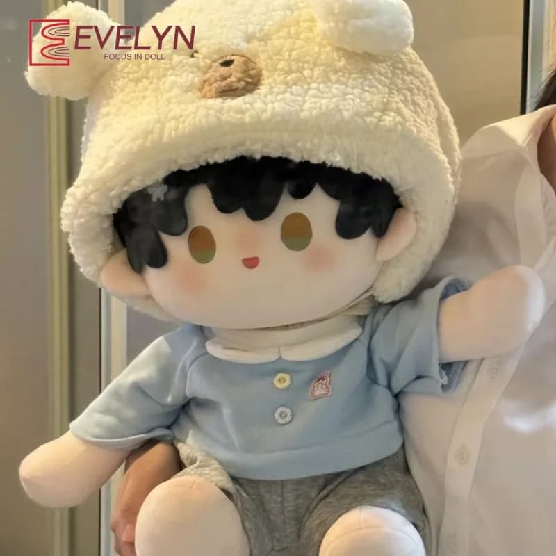 Evelyn Kawaii Camicia pantaloni Cappello 40 cm Vestiti per bambole di pezza in cotone Love and Deepspace Xavier Zayne Rafayel Sylus Vestiti sostituibili