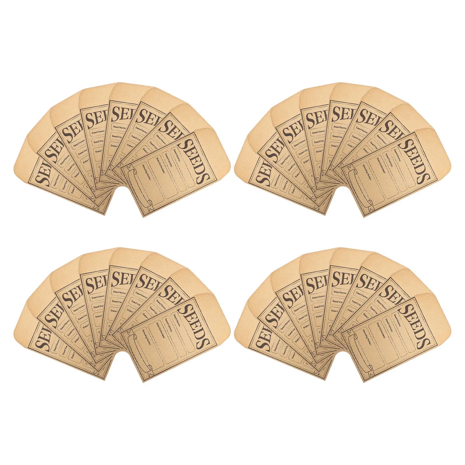 50 Pezzi Mini Buste in Carta Kraft Richiudibili per Conservazione Semi di Fiori e Verdure, Piccole Buste in Carta per Artigianato