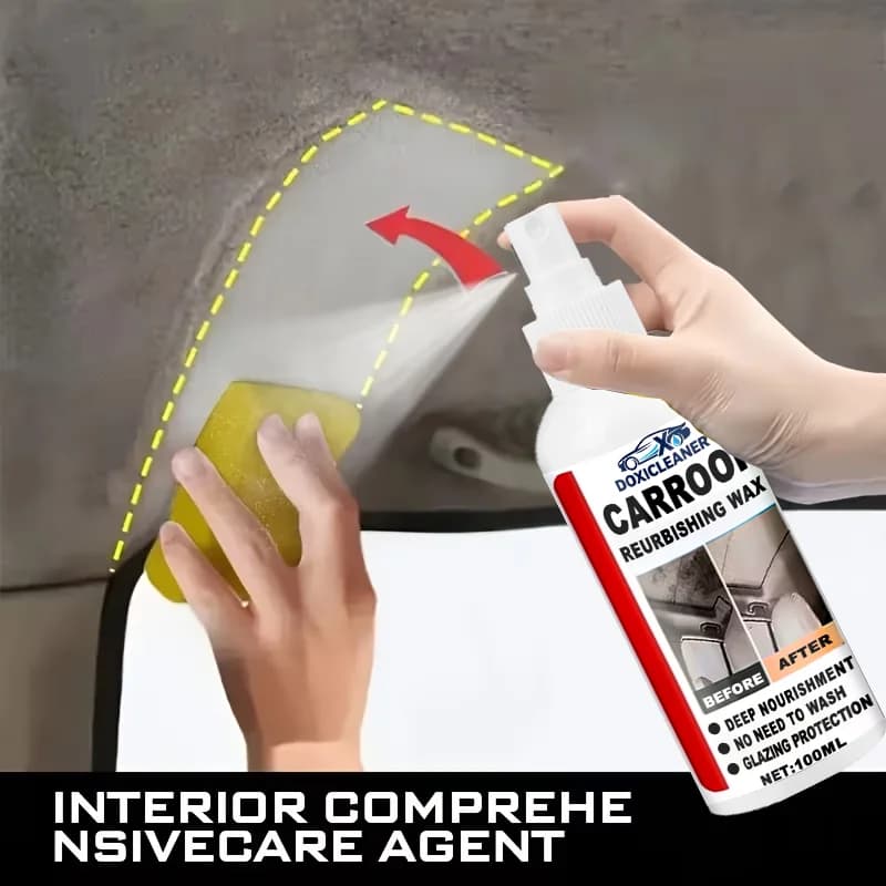 Detergente per interni auto da 3,38 once | Cura e Lucidatura dei Sedili, Rimozione Macchie Senza Risciacquo, Rinnovamento del Tetto, Pulizia Interni, Miglioramento dell'Interno dell'Auto