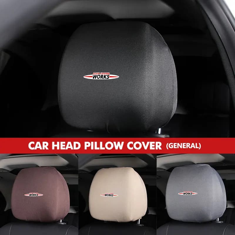 For MINI Car Seat Headrest Cover Seat Neck Pillow Protection Cushion John Cooper Works R56 F56 R53 R60 Clubman