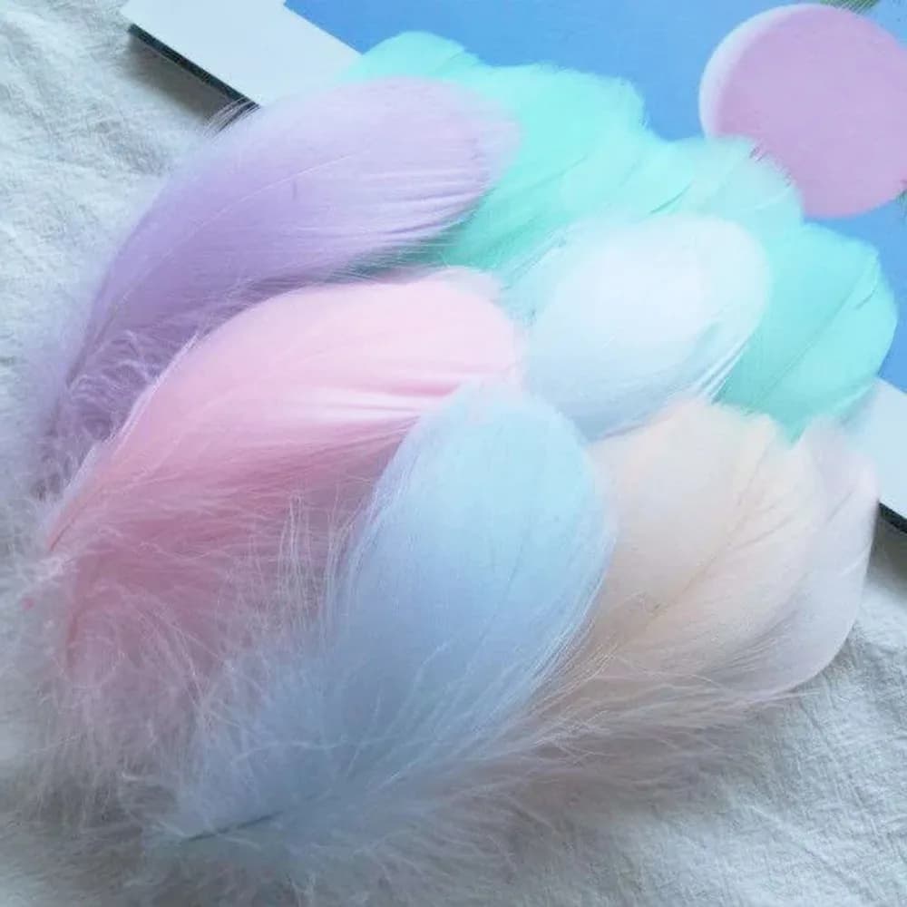 100pcs 7-12cm Goose Feathers Small Natural Swan Feather Plume Floating Colorful Dream Catcher Feathers