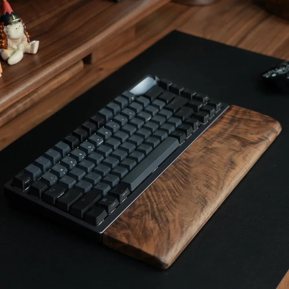 Solid North American Black Walnut Keyboard Wrist Rest Wooden Palm Rest Custom Mechanical Keyboard Hand Rest Mouse Pad Support