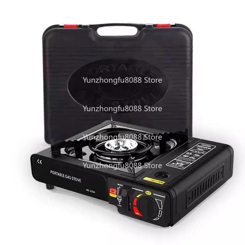 Outdoor camping stove Portable butane stove with plastic box Gas cooker Burner barbecue grill