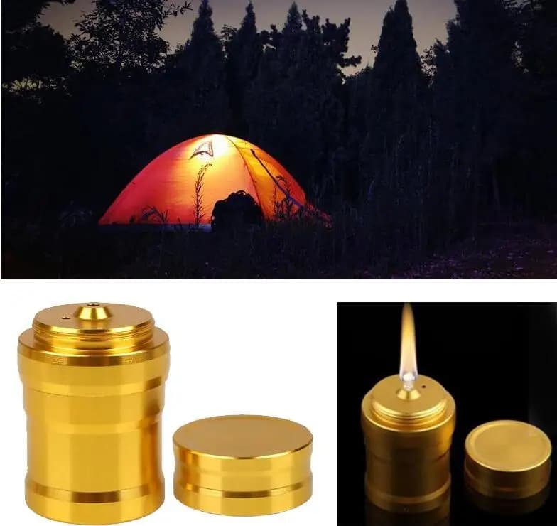 Alcohol Lamp in Aluminium Alloy with Stoppino, Mini Burner, Heater Stove for Open Survival, Camping, Portable Tool, Small Heater