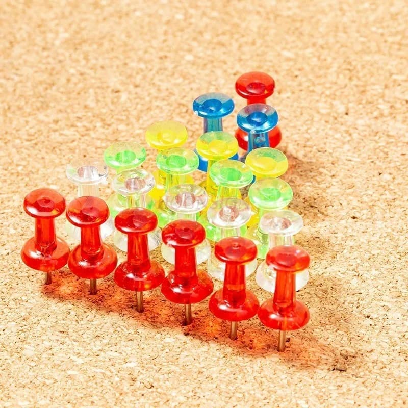 100 pieces of I-shaped transparent nails, creative nails for artistic decorations without traces, decorative nails for walls and paintings.