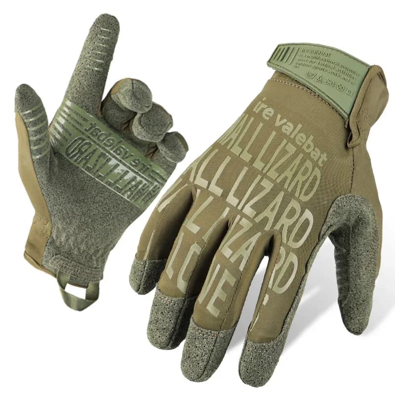 Men's Ice Silk Tactical Gloves Breathable Anti-Slip Touch Screen Sun Protection Full Finger Outdoor Cycling Gloves