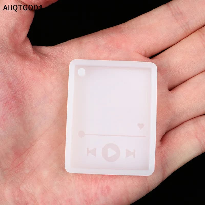 Stampo in silicone super lucido per portachiavi giocatore in resina epossidica per colata di artigianato fai-da-te